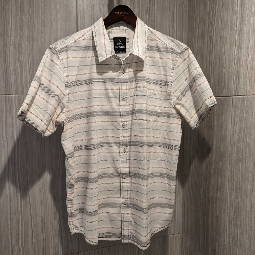 Prana Short Sleeve Shirt - Striped Pattern